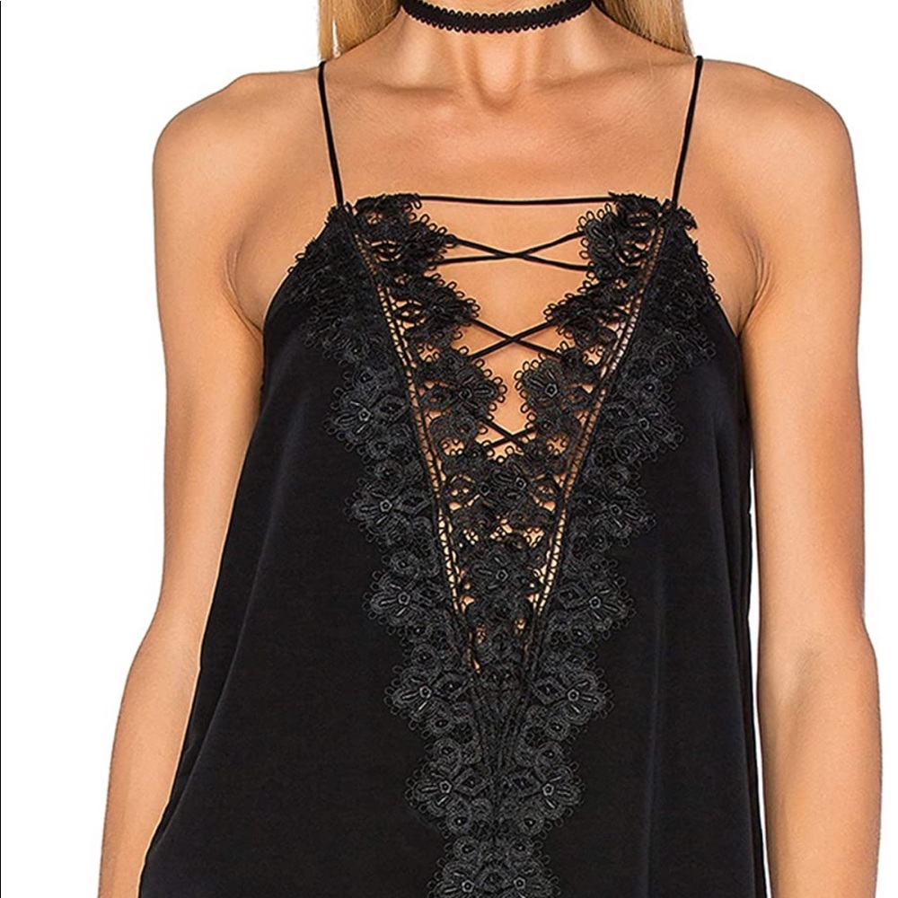 Lace appliqué tank
